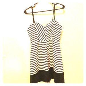 Striped silk dress, size small